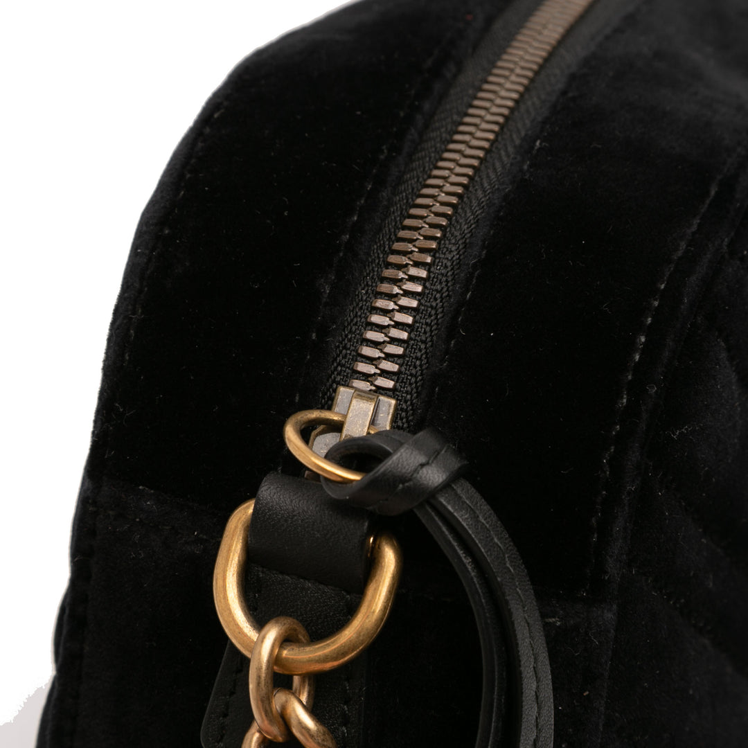 Gucci Small GG Marmont Matelasse Velours Sac porté croisé