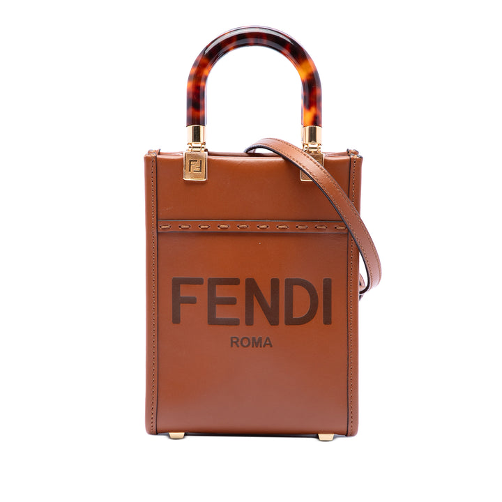 Fendi Mini Cuir Sunshine Shopper Cabas