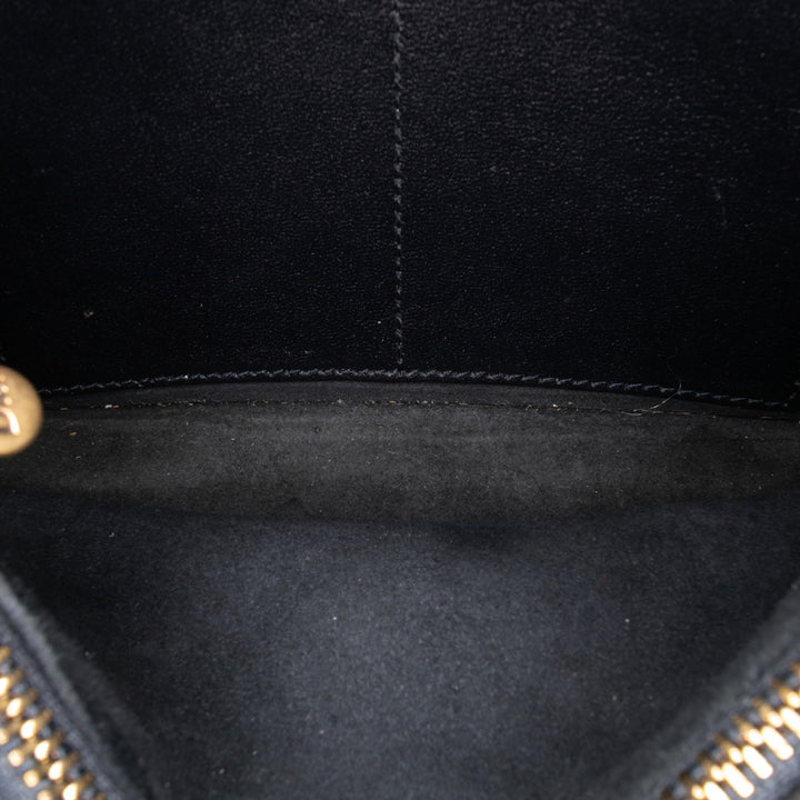 Dior Studded Jean Diorama Wallet on Chain Bleu