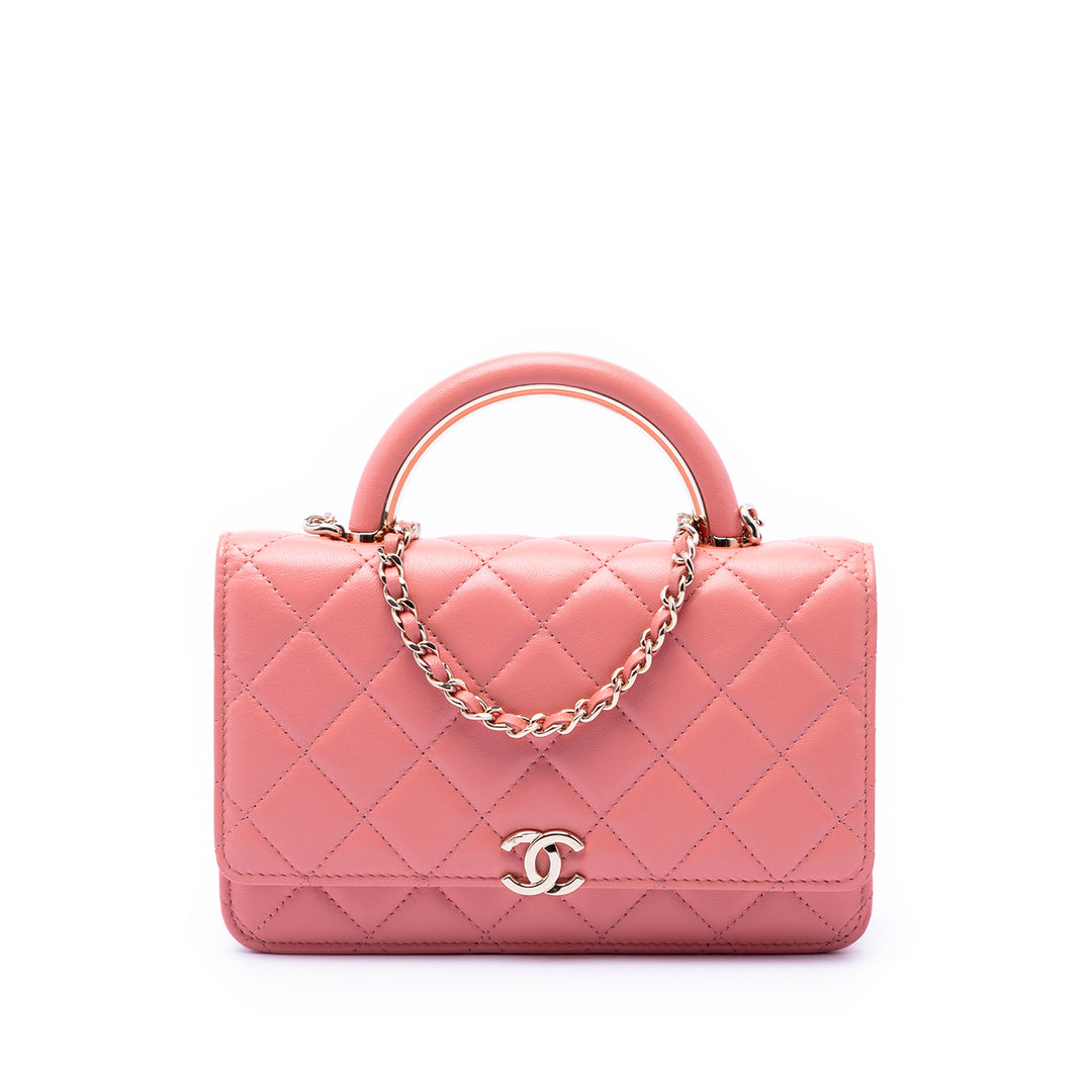 Chanel Mini Rectangular Cuir d’agneau Paris Le19M Charming anse supérieure à rabat