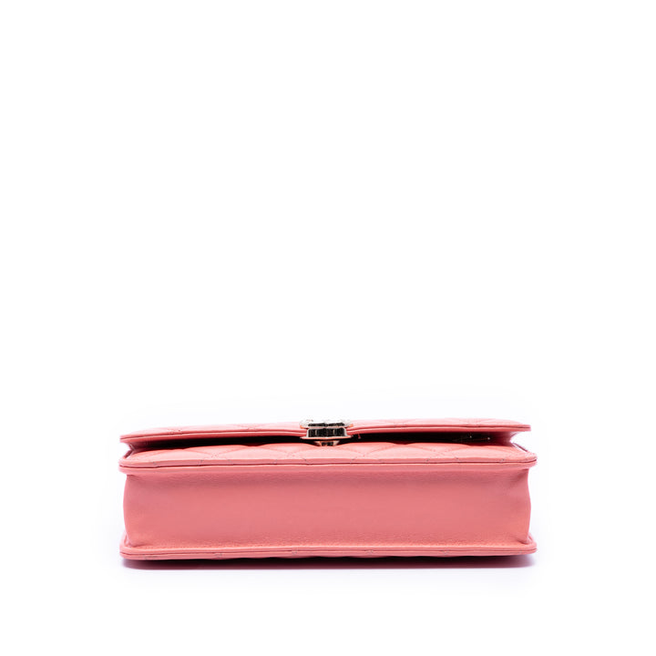 Chanel Mini Rectangular Cuir d’agneau Paris Le19M Charming anse supérieure à rabat