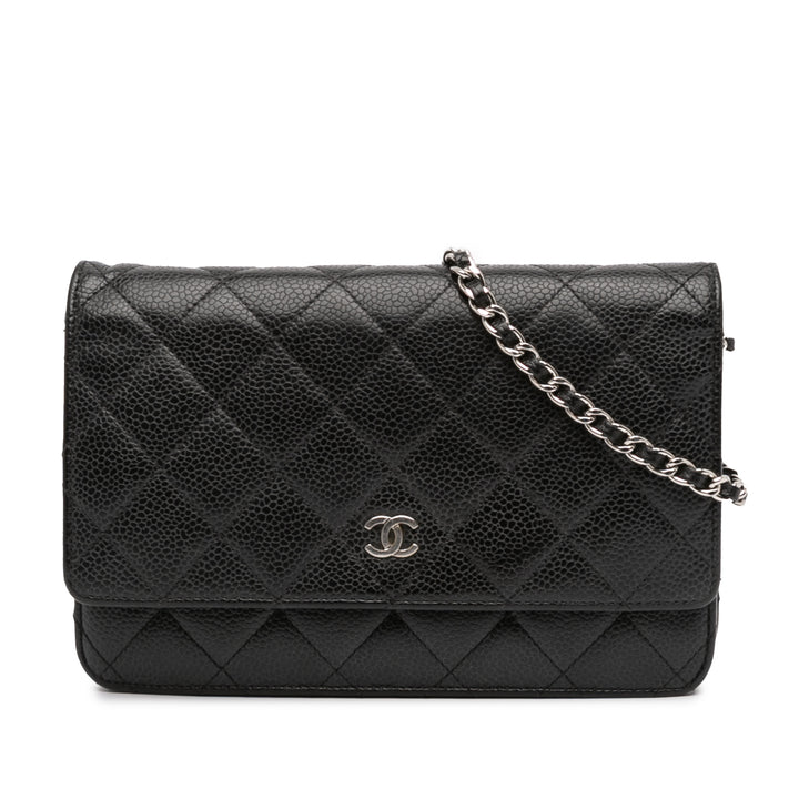 Chanel CC Matelassé Caviar Wallet on Chain