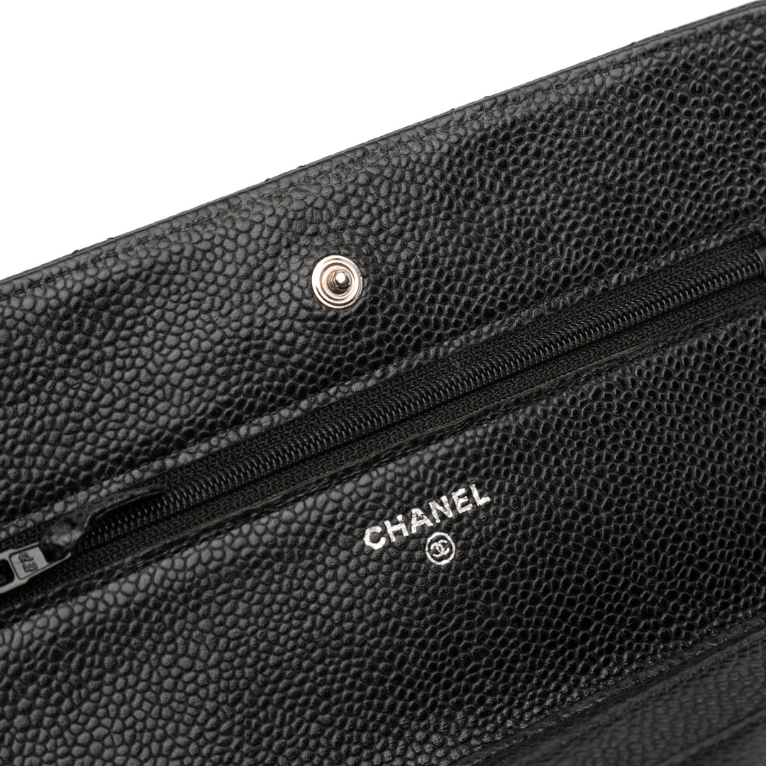 Chanel CC Matelassé Caviar Wallet on Chain