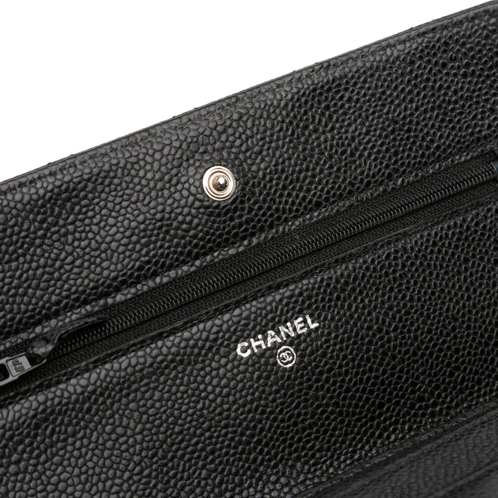 Chanel CC Matelassé Caviar Wallet on Chain
