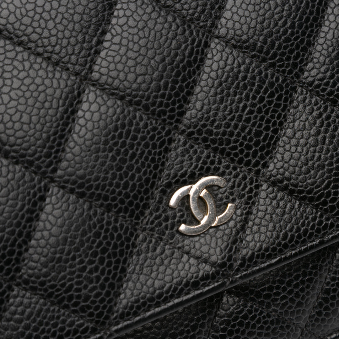 Chanel CC Matelassé Caviar Wallet on Chain