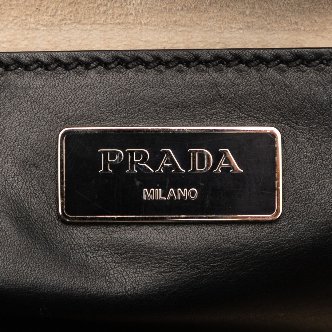 Prada Small City Veau Surpiqué Twin Pocket Sac
