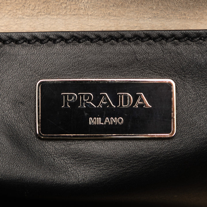 Prada Small City Veau Surpiqué Twin Pocket Sac