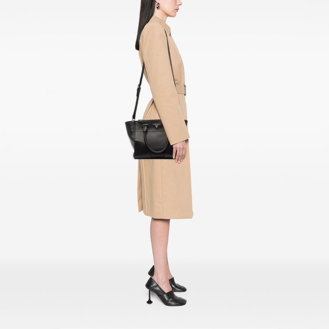Prada Small City Veau Surpiqué Twin Pocket Sac