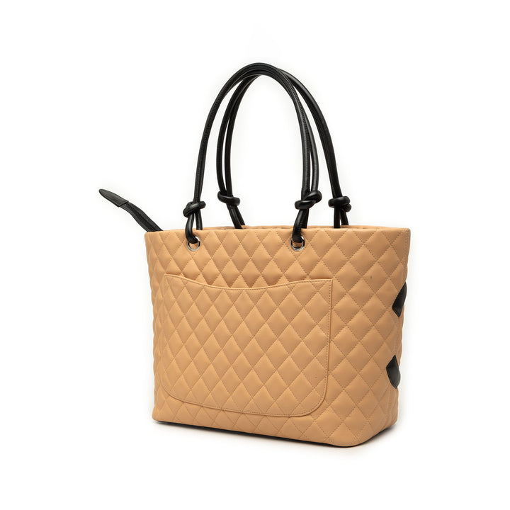 Chanel Matelassé Cambon Ligne Cabas Grand Cuir d'agneau