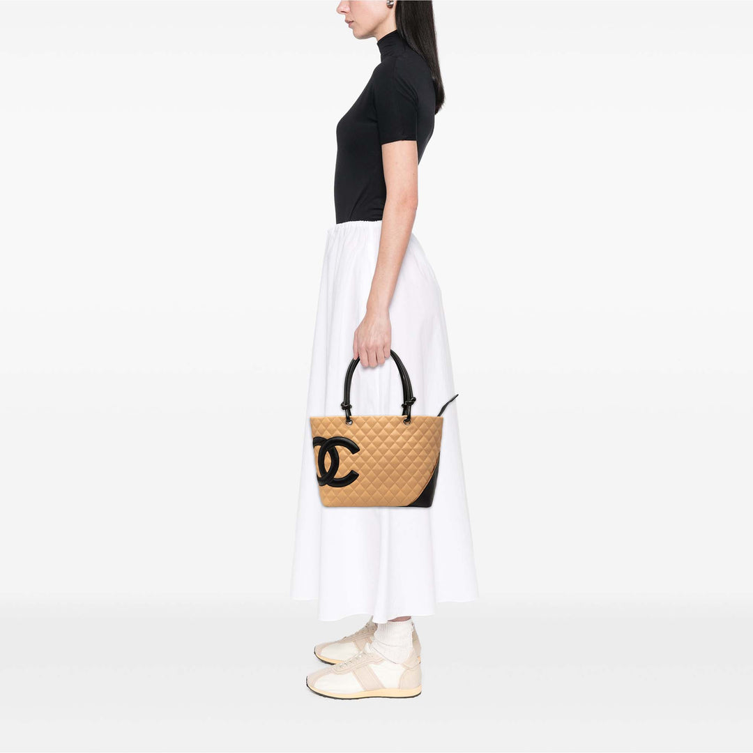 Chanel Matelassé Cambon Ligne Cabas Grand Cuir d'agneau