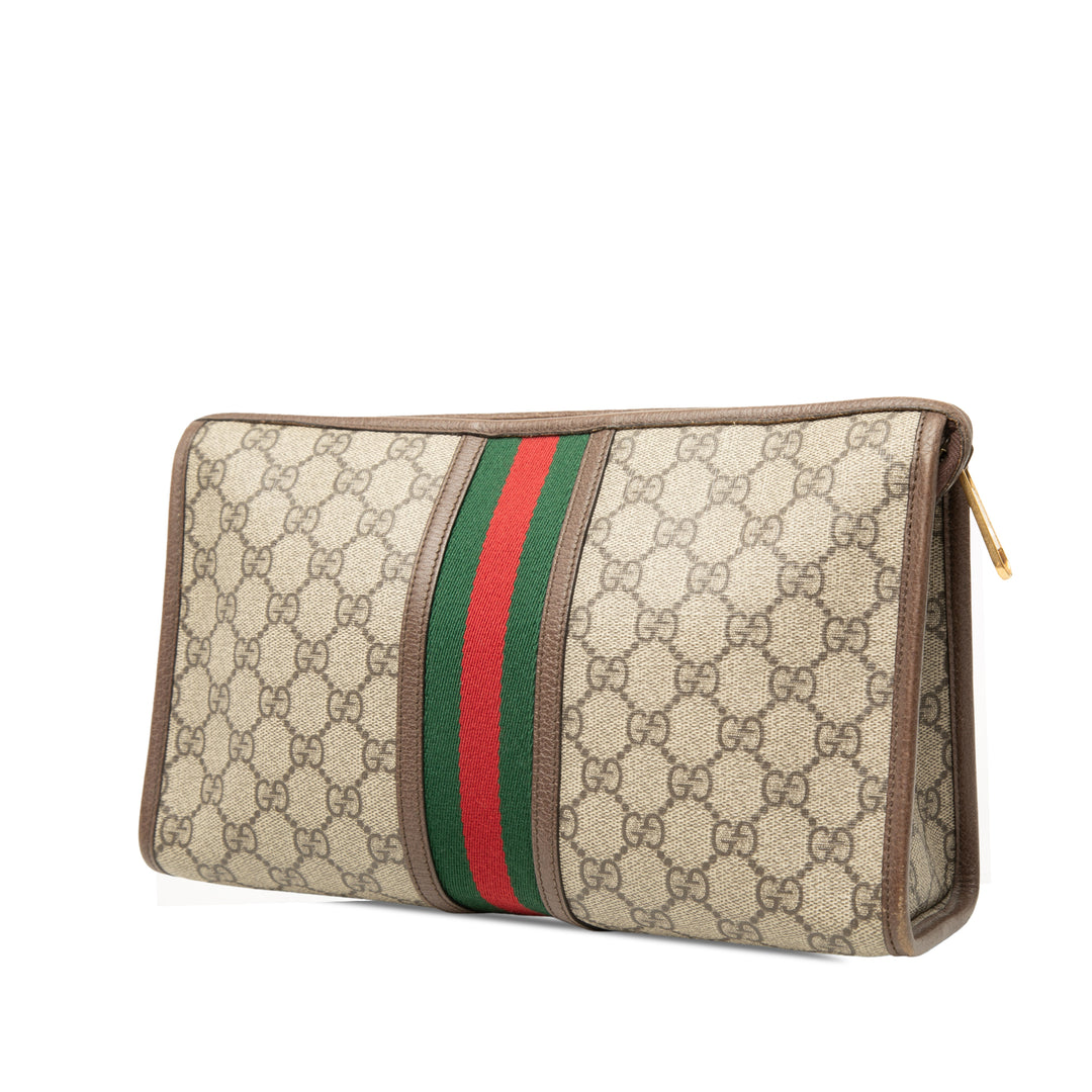 Gucci Web Ophidia Pochette GG Supreme Beige