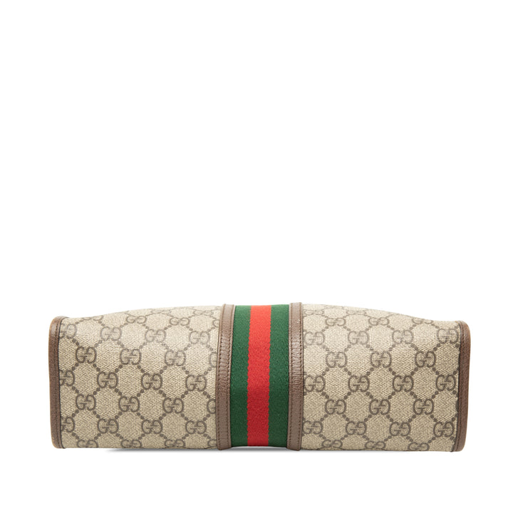 Gucci Web Ophidia Pochette GG Supreme Beige