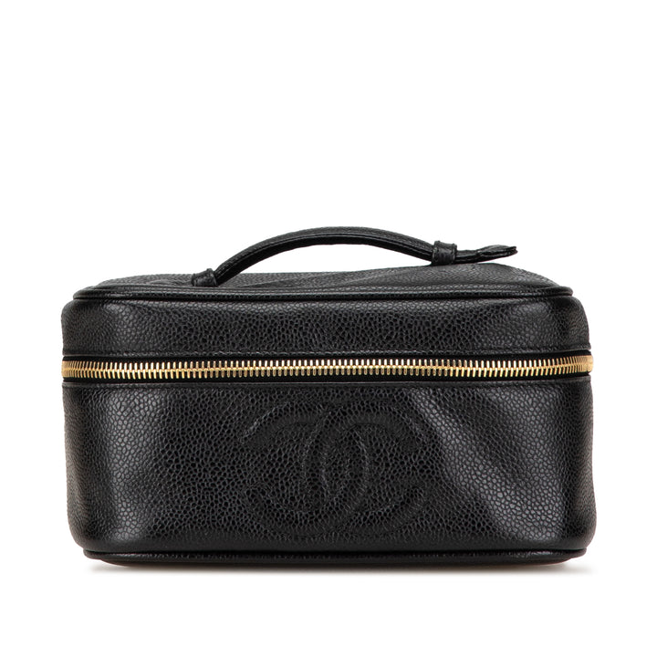 CC Caviar Vanity Case Black - Gaby Paris