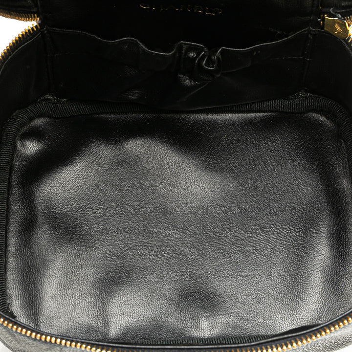 CC Caviar Vanity Case Black - Gaby Paris