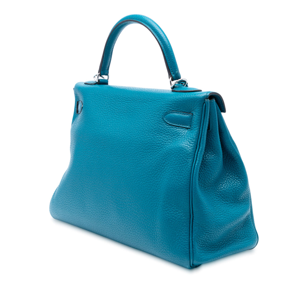 Hermès Togo Amazon Kelly II Retourne 32 Bleu – GABY PARIS Authentique