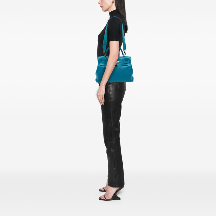 Hermès Togo Amazon Kelly II Retourne 32 Bleu – GABY PARIS Authentique