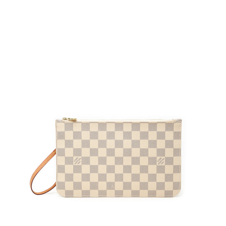 Neverfull Pochette MM Damier Azur Blanc