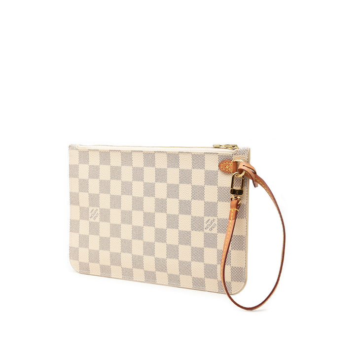 Neverfull Pochette MM Damier Azur Blanc