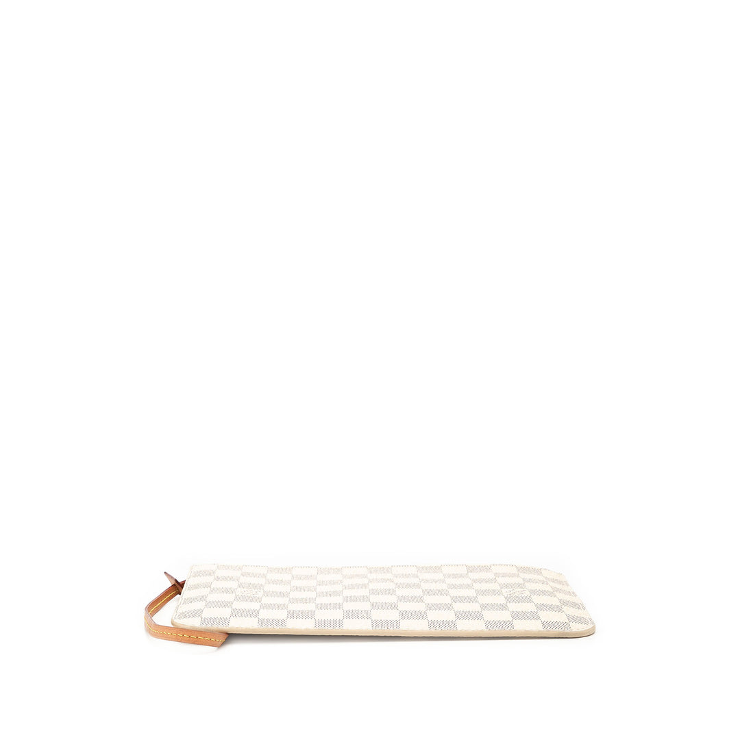 Neverfull Pochette MM Damier Azur Blanc