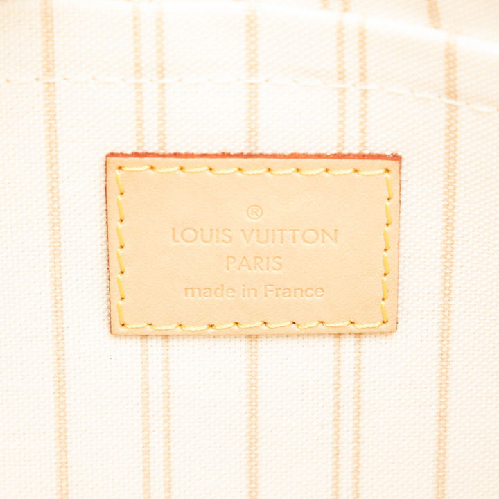 Neverfull Pochette MM Damier Azur Blanc