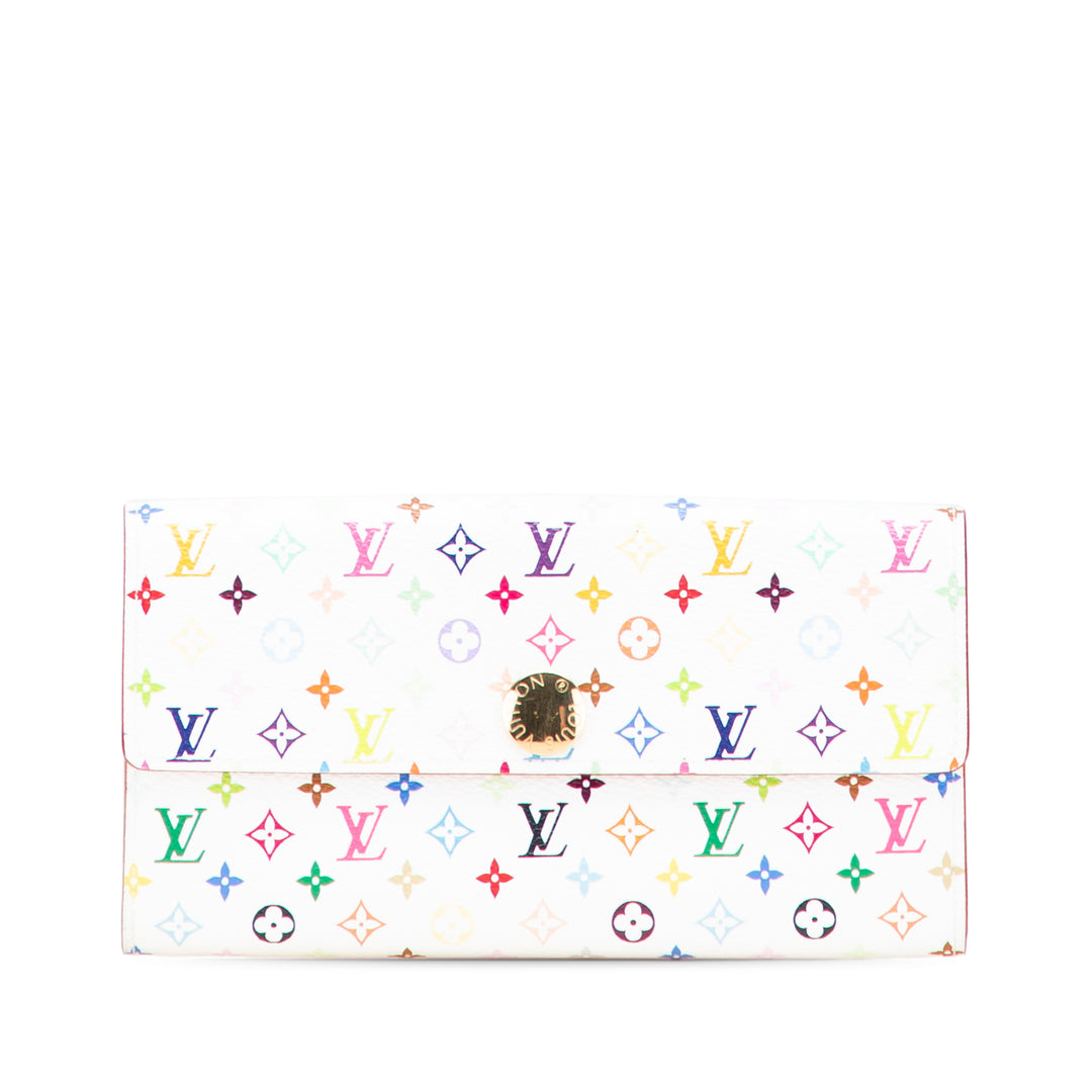 Monogram Multicolore Sarah Long Wallet White - Gaby Paris