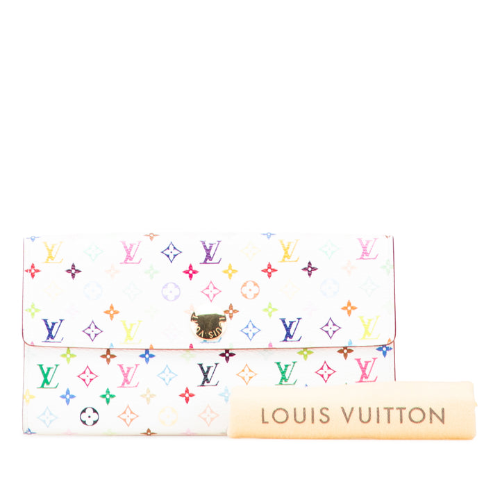 Monogram Multicolore Sarah Long Wallet White - Gaby Paris