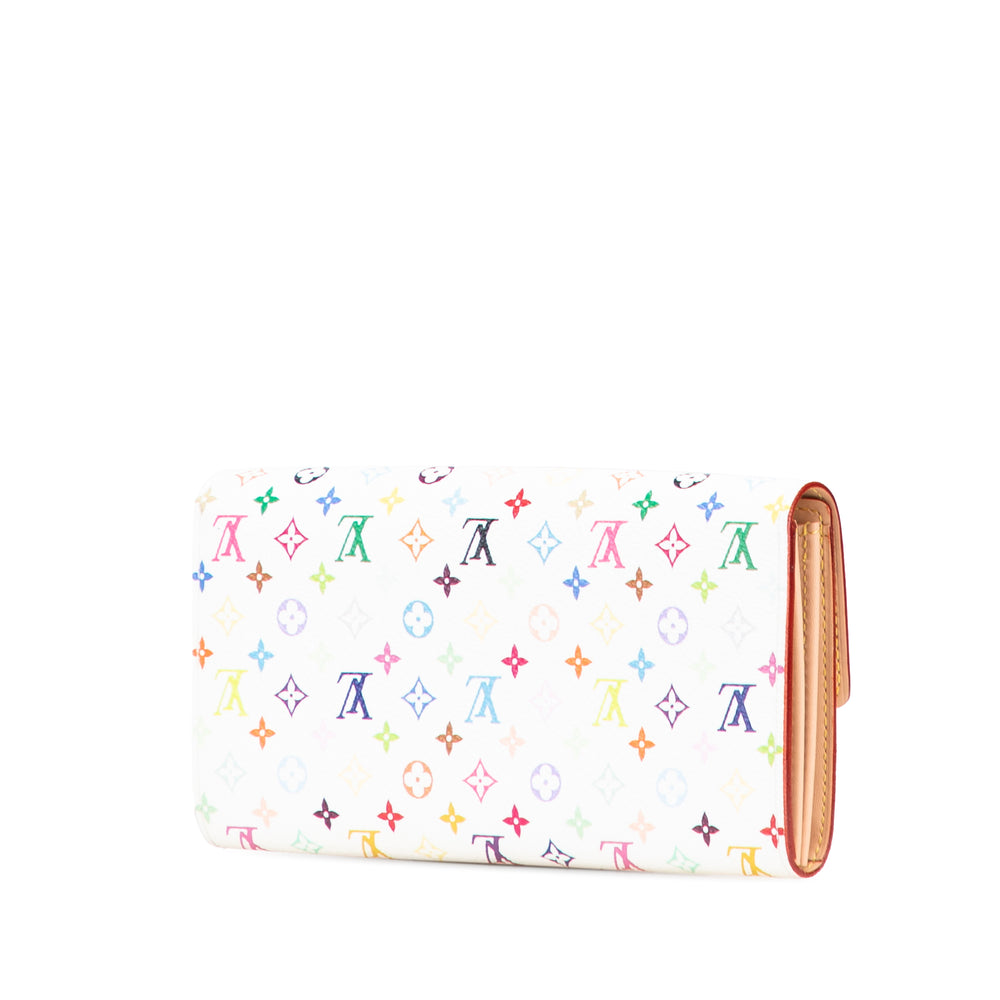 Monogram Multicolore Sarah Long Wallet White - Gaby Paris