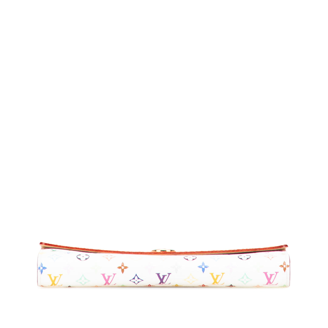 Monogram Multicolore Sarah Long Wallet White - Gaby Paris