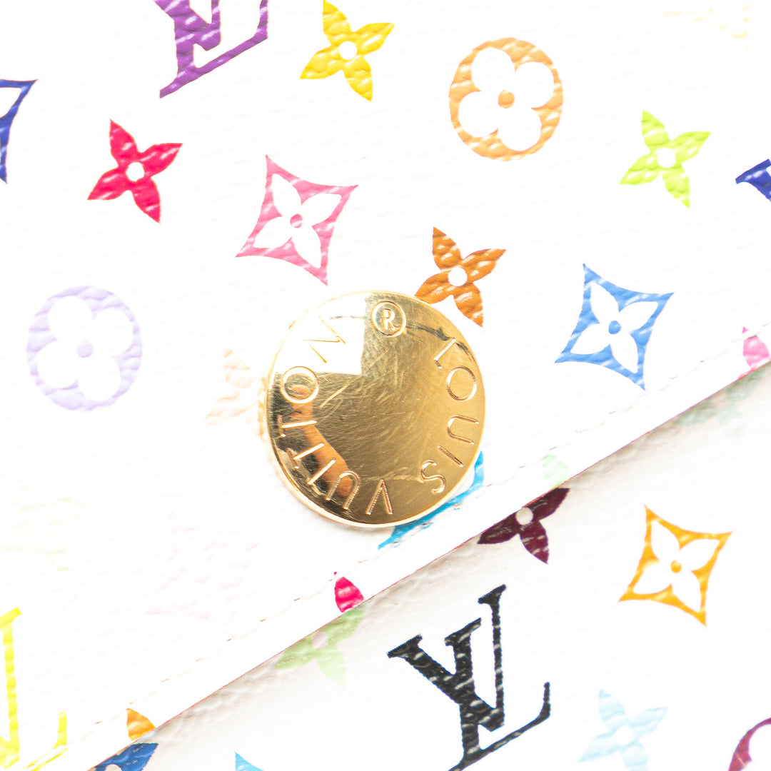 Monogram Multicolore Sarah Long Wallet White - Gaby Paris
