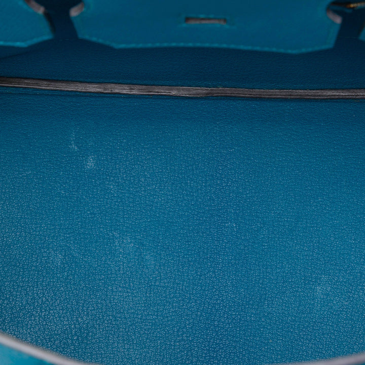 Birkin Retourne 35 Epsom Bleu
