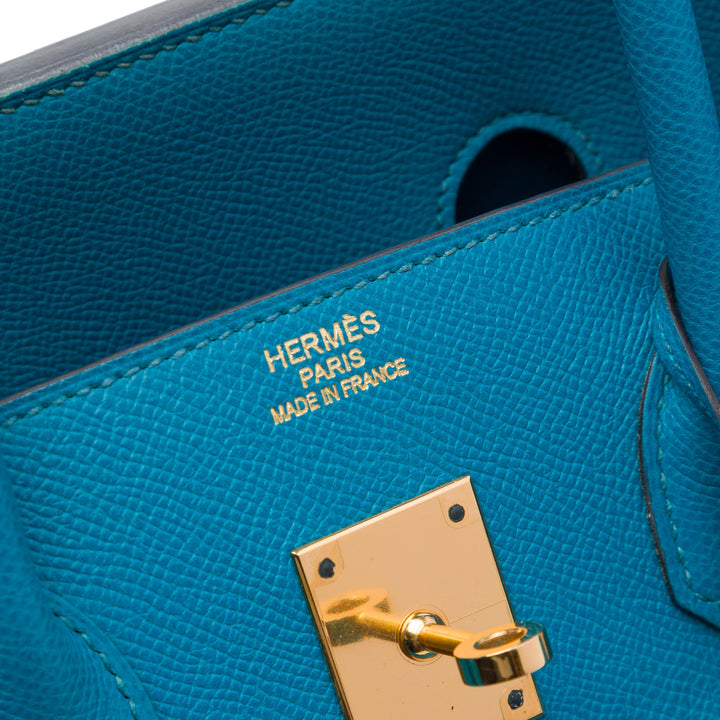 Birkin Retourne 35 Epsom Bleu