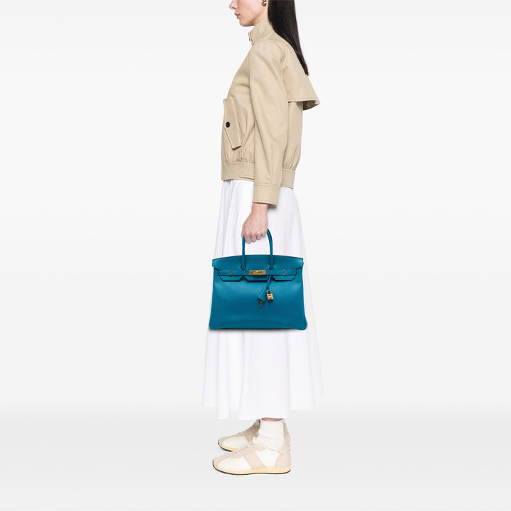 Birkin Retourne 35 Epsom Bleu