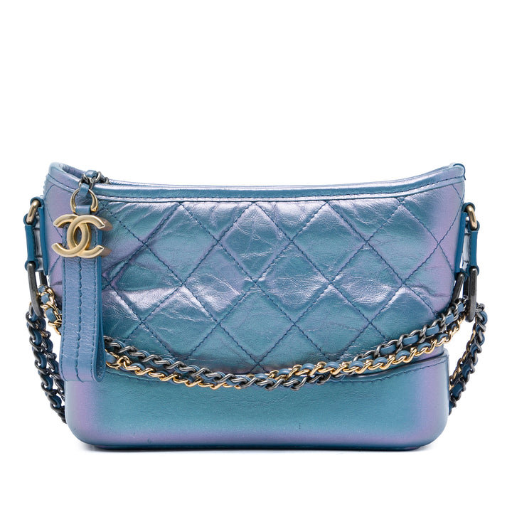 Chanel Small Matelassé Iridescent vieilli Cuir de veau Gabrielle Hobo