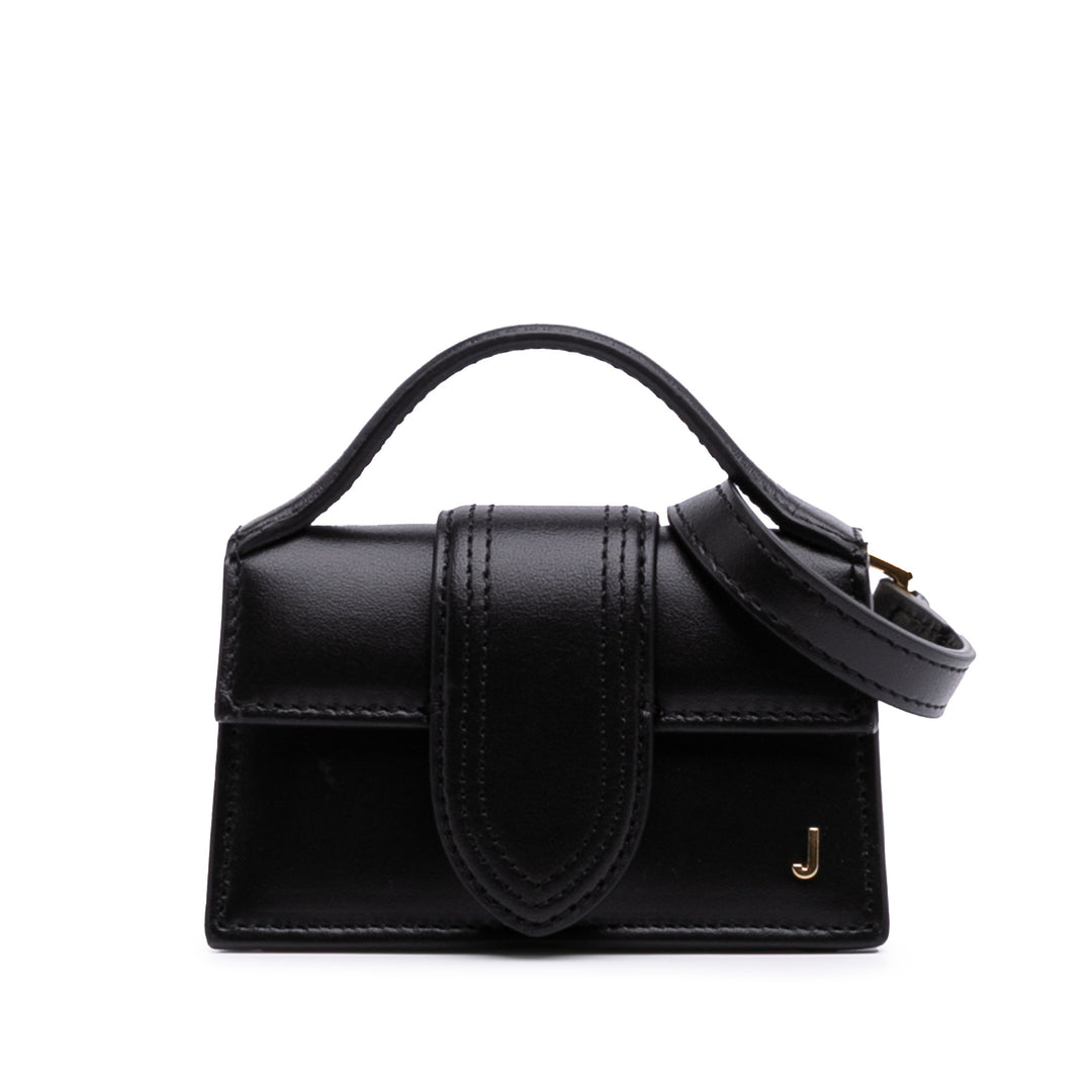 Leather Le Petit Bambino Satchel Black - Gaby Paris