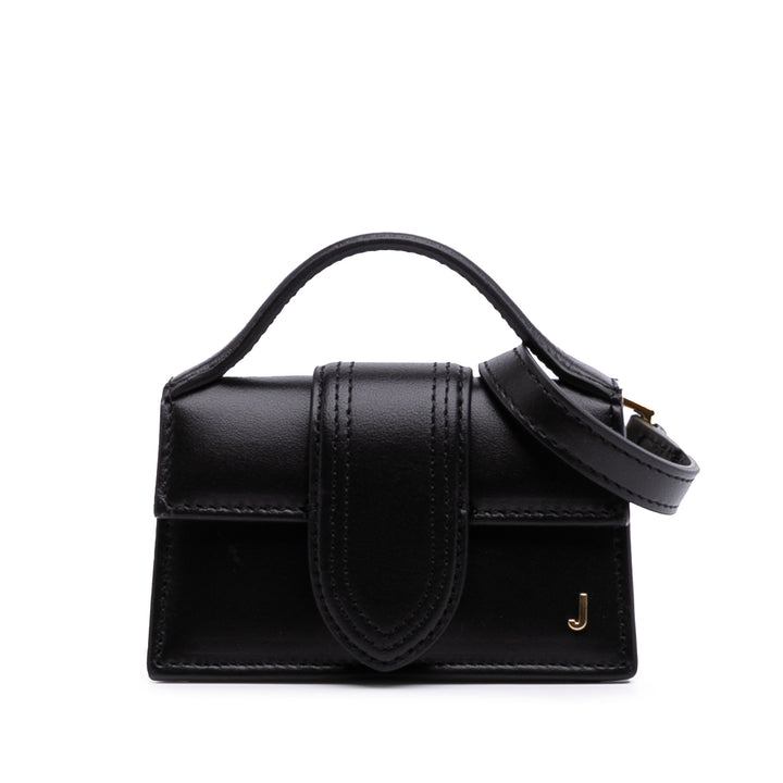 Leather Le Petit Bambino Satchel Black - Gaby Paris
