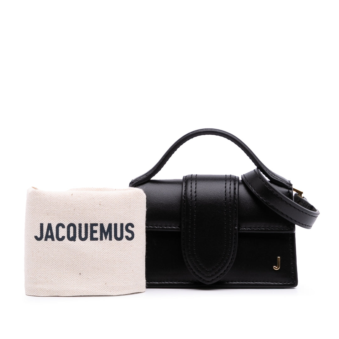 Leather Le Petit Bambino Satchel Black - Gaby Paris