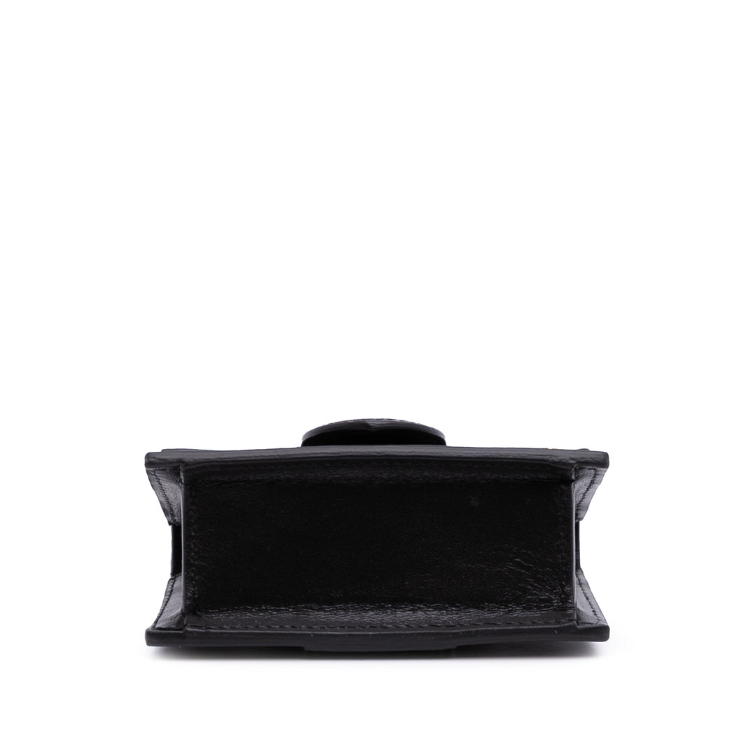Leather Le Petit Bambino Satchel Black - Gaby Paris