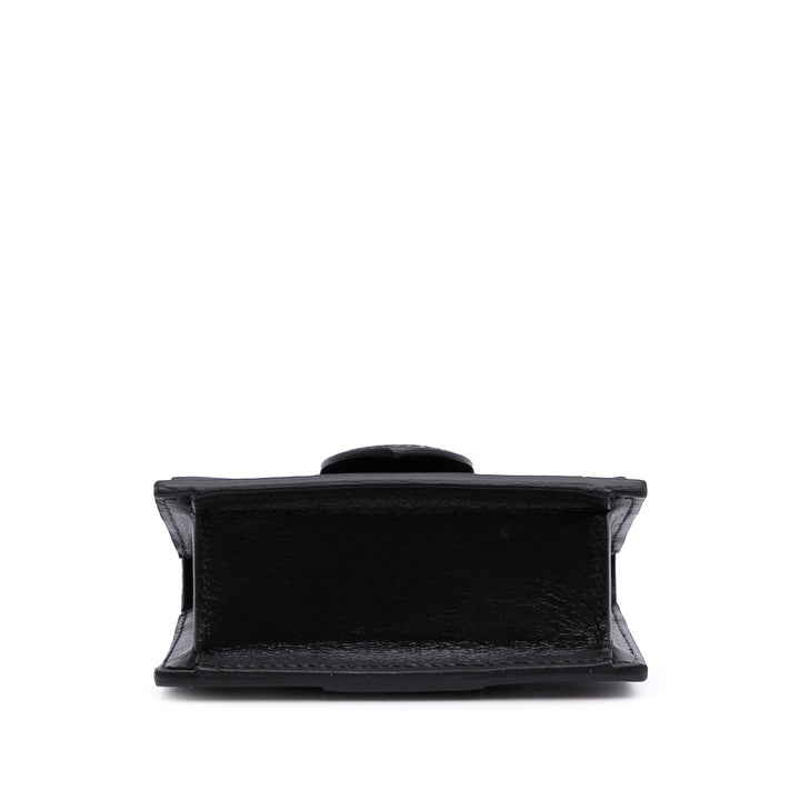 Leather Le Petit Bambino Satchel Black - Gaby Paris