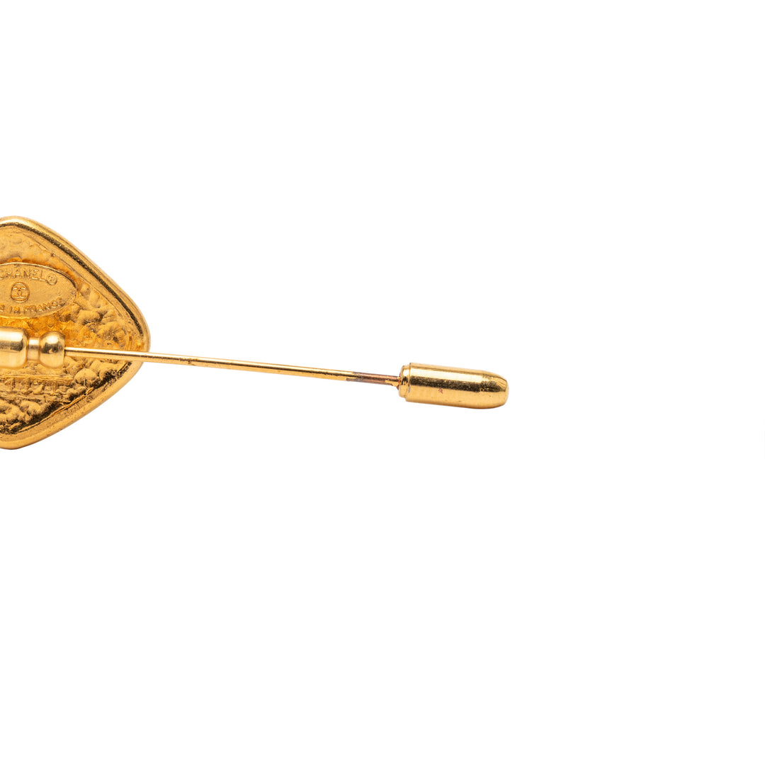 Chanel plaqué Lattice Diamond Pin Broche – GABY PARIS Authentique