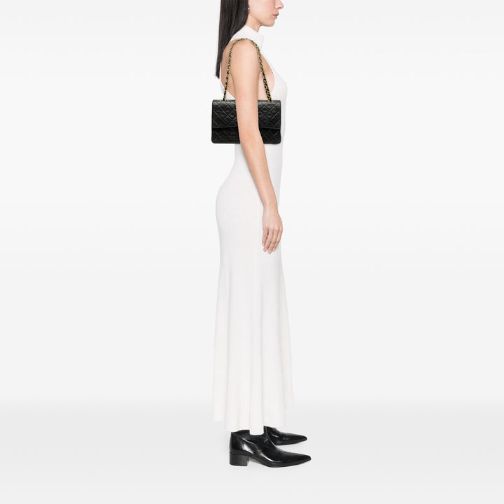 Classic Double rabat Moyen Cuir d'agneau Noir