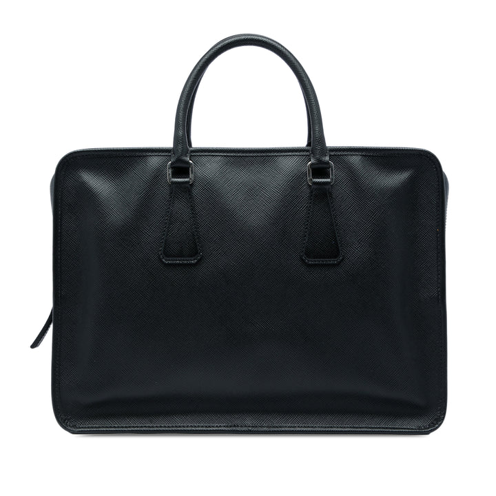 Prada Porte-documents Business Saffiano Noir – vue principale – GABY PARIS