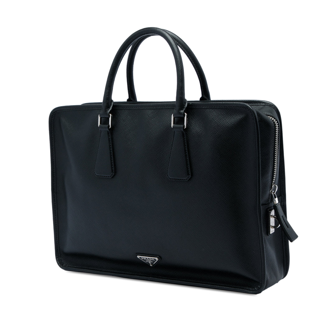 Prada Porte-documents Business Saffiano Noir – vue 2 – GABY PARIS