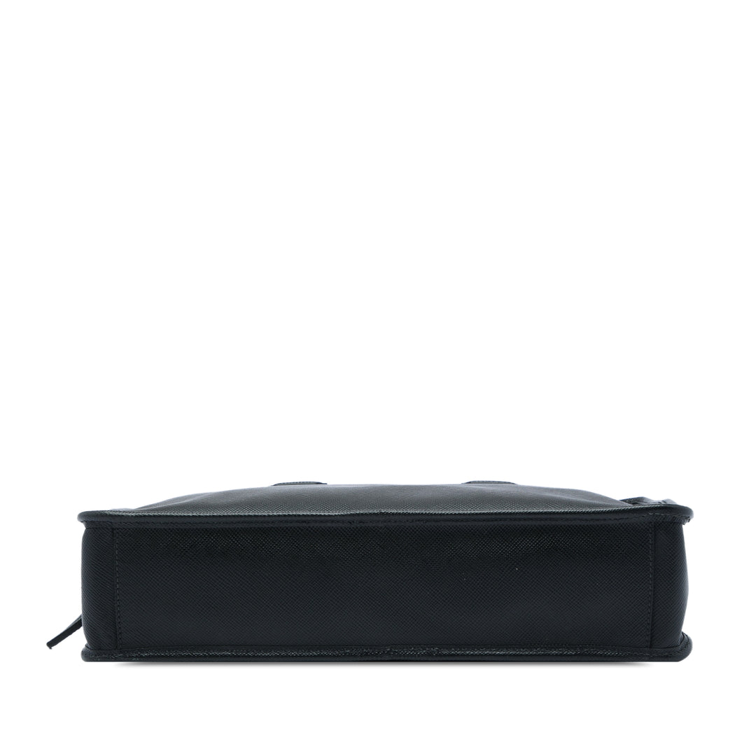 Prada Porte-documents Business Saffiano Noir – vue 3 – GABY PARIS