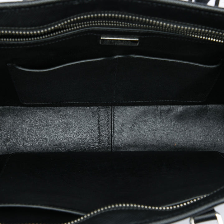 Prada Porte-documents Business Saffiano Noir – vue 4 – GABY PARIS