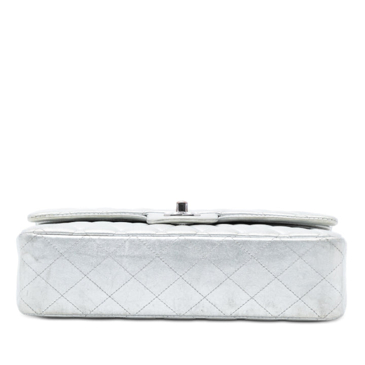 Chanel Medium Classic Metallic Cuir d’agneau Double rabat
