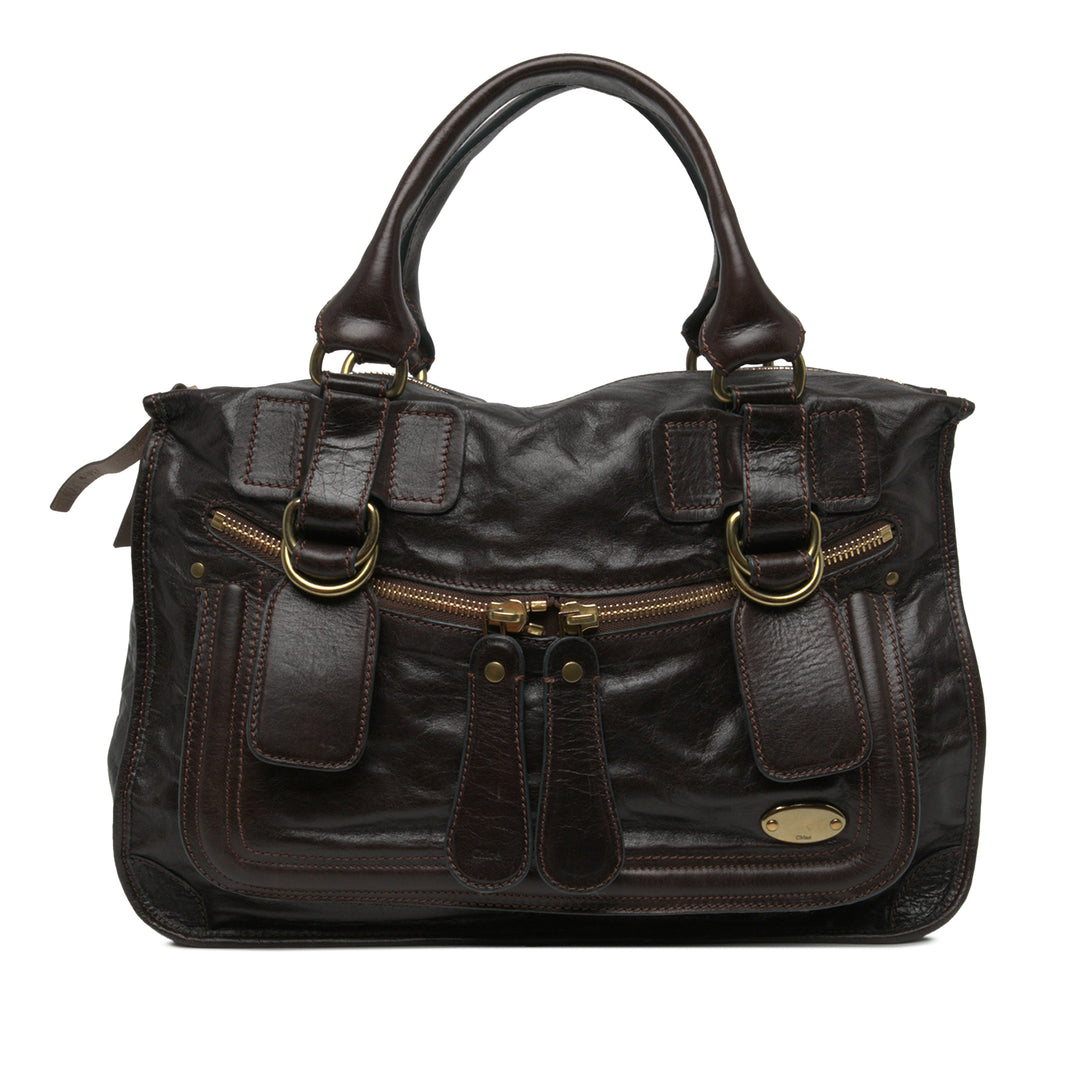 Chloé Sac à main Bay Grand Marron – vue principale – GABY PARIS
