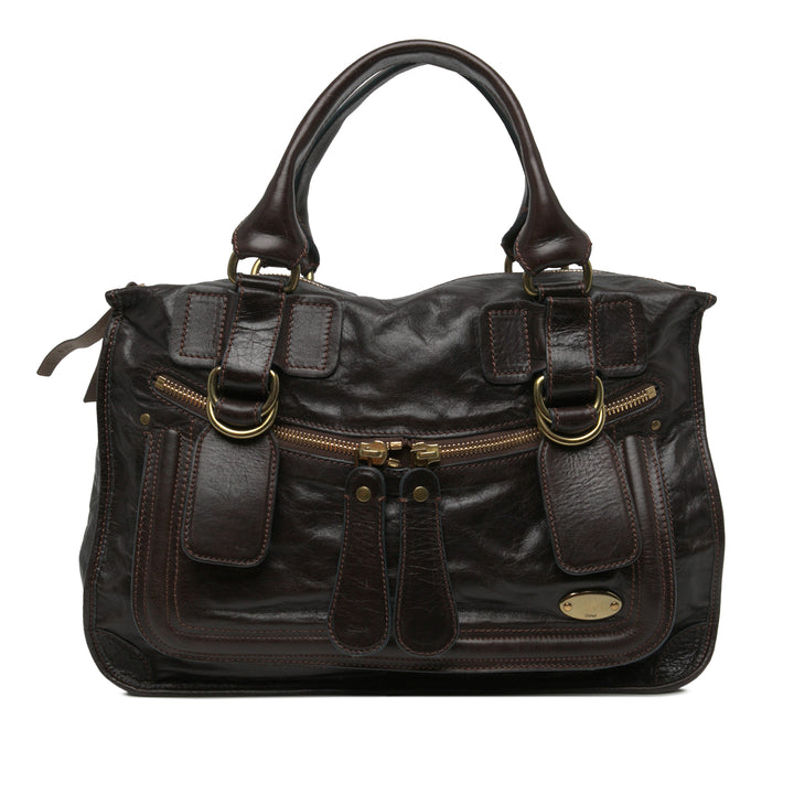 Chloé Sac à main Bay Grand Marron – vue principale – GABY PARIS