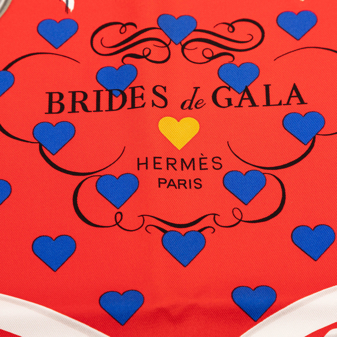 Hermès Brides de Gala Love Heart Soie Foulard 90