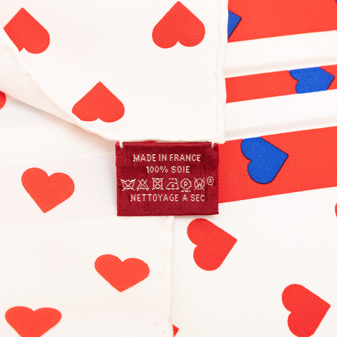 Hermès Brides de Gala Love Heart Soie Foulard 90