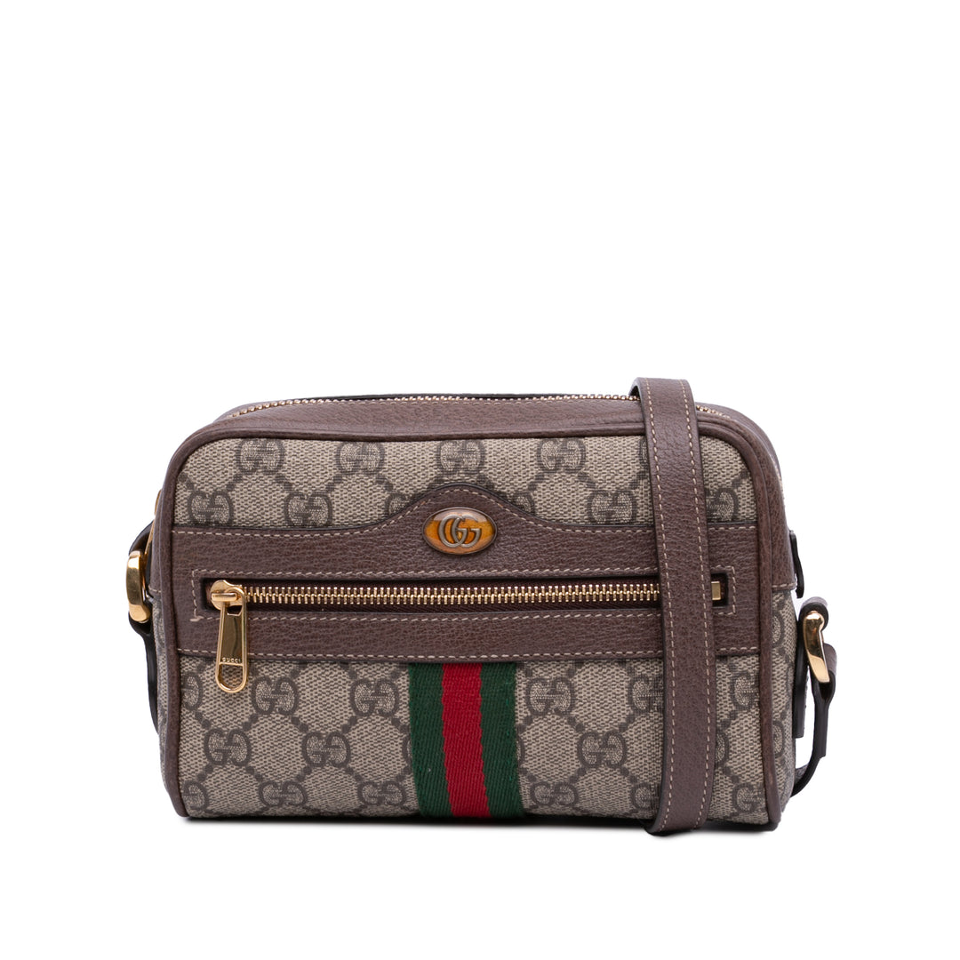 Mini GG Supreme Ophidia Crossbody Brown - Gaby Paris